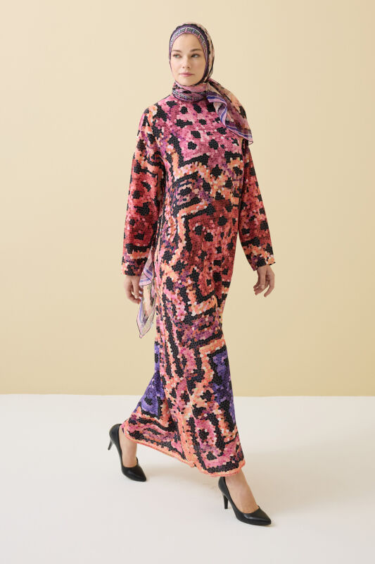 Seljuk Sun Black Crepe Silk Dress - 3