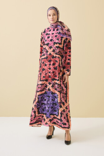 Seljuk Sun Black Crepe Silk Dress 