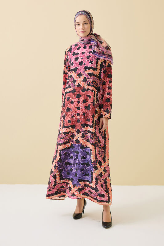 Seljuk Sun Black Crepe Silk Dress - 1