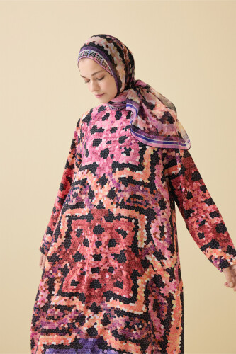 Seljuk Sun Black Crepe Silk Dress - Imannoor (1)