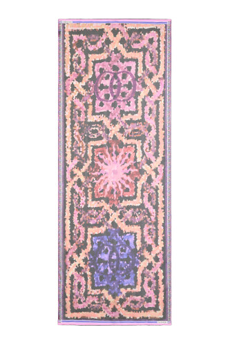 Seljuk Sun Black Crepe Silk Shawl - 2