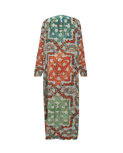 Seljuk Sun Green Crepe Silk Dress - 4