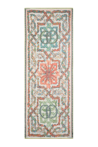 Seljuk Sun Green Crepe Silk Shawl - 2