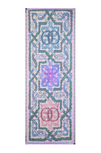 Seljuk Sun Lilac Crepe Silk Shawl - 2