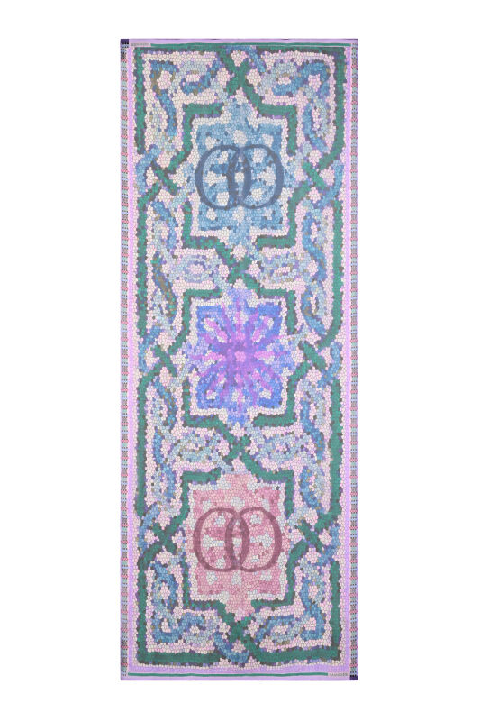 Seljuk Sun Lilac Crepe Silk Shawl - 2