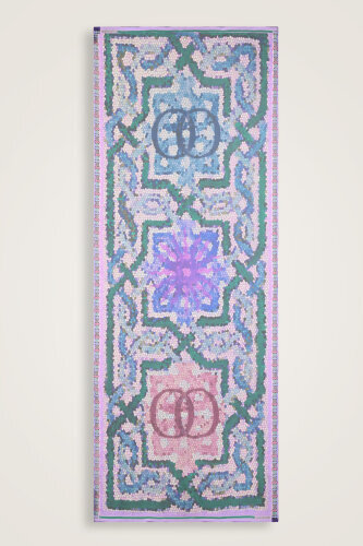 Seljuk Sun Lilac Crepe Silk Shawl - 2