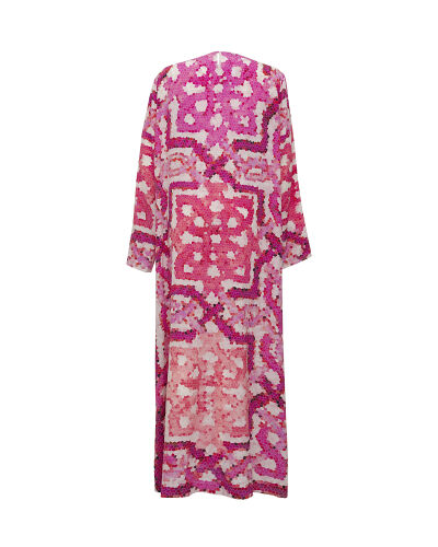Seljuk Sun Pink Crepe Silk Dress - 4