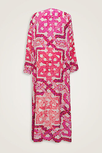 Seljuk Sun Pink Crepe Silk Dress - 4