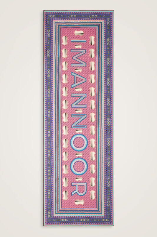 Sevgili'nin Ayak İzi Pembe-Mor Pamuk İpek Şal 83x203 - 2