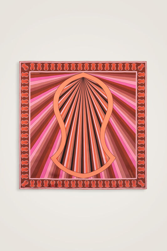 Sevgili'nin Ayak İzi Taba-Pembe Tivil İpek Eşarp 90x90 - 1