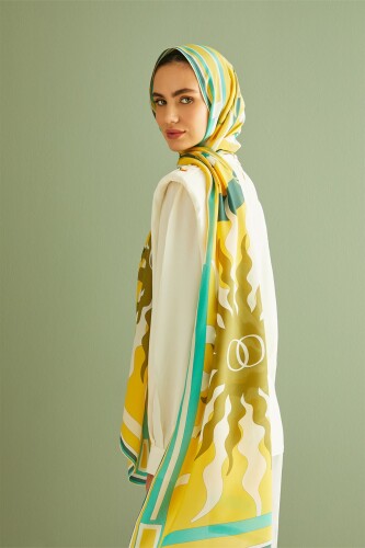 Shalimar Silk Shawl Yellow - 1
