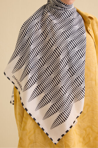 Shuttle Black-White Cotton Floss Shawl - Imannoor (3)