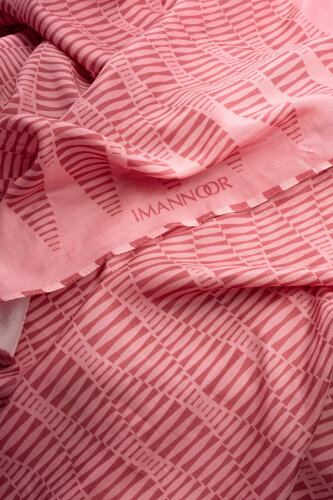 Shuttle Pink Cotton Floss Shawl - Imannoor (4)