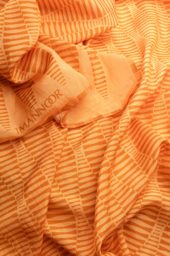 Shuttle Saffron Cotton Floss Shawl - 4