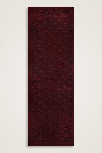 Signature I Burgundy Jacquard Shawl - 2