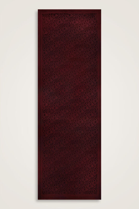 Signature I Burgundy Jacquard Shawl - 2