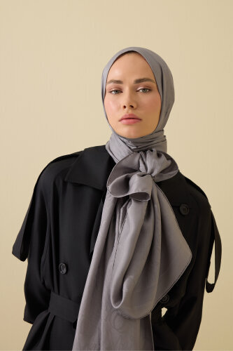 Signature I Gray Jacquard Shawl - 5