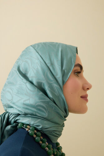 Signature I Mint Green Jacquard Shawl - 5