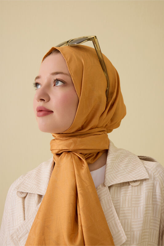 Signature I Saffron Jacquard Shawl - 5