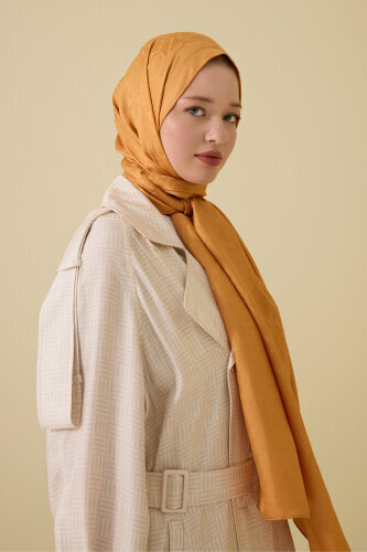 Signature I Saffron Jacquard Shawl - 3