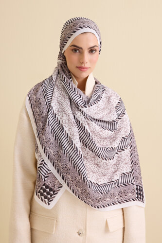 Sırma Açık Gri Floş Viskon Şal 72x212 - Imannoor (3)