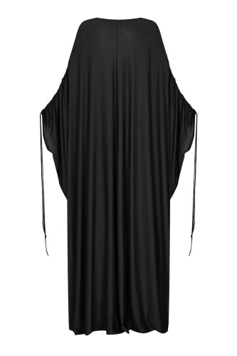 Siyah Penye Abaya - 3