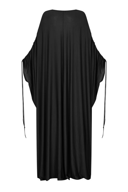 Siyah Penye Abaya - 3