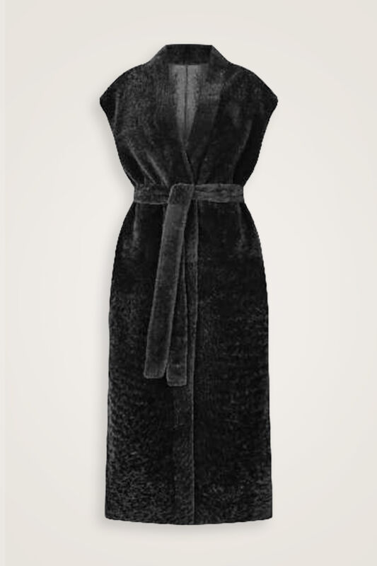 Sleeveless Smoked Bathrobe - 1