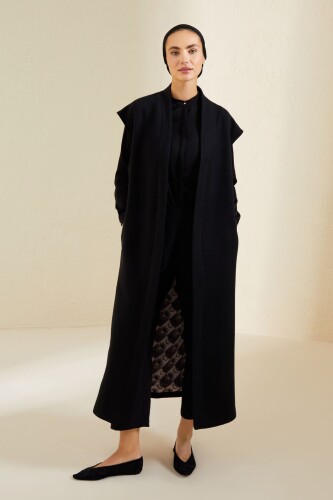 Sleveless Coat Black - 4