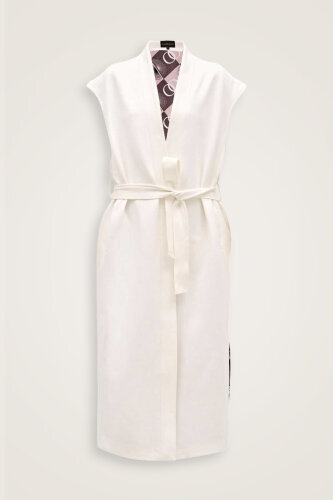 Sleveless Coat White - Imannoor (2)