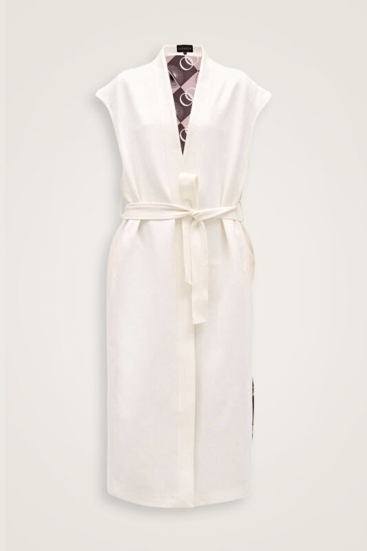 Sleveless Coat White - 2