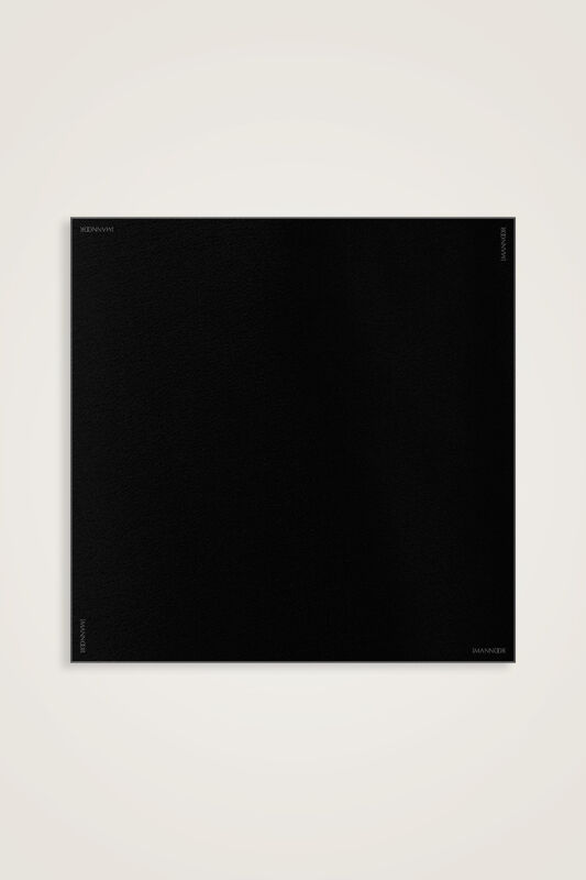 Solid Color Black Crepe Silk Scarf - 2