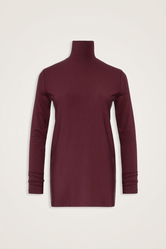 Solid Color Burgundy Supreme Blouse - 1