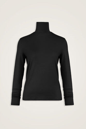 Solid Color Dark Black Supreme Blouse 