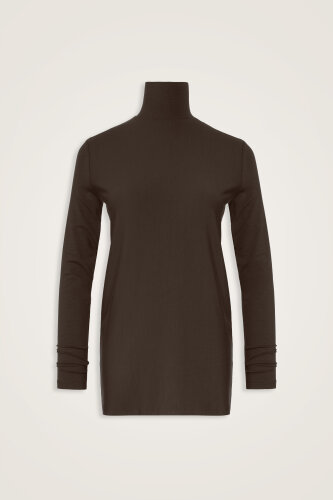 Solid Color Dark Brown Supreme Blouse 