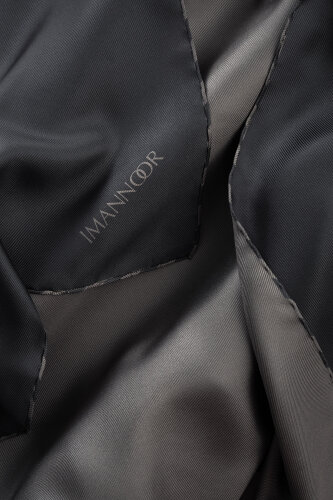 Solid Color Light Gray-Dark Gray Double-Sided Silk Scarf - 5