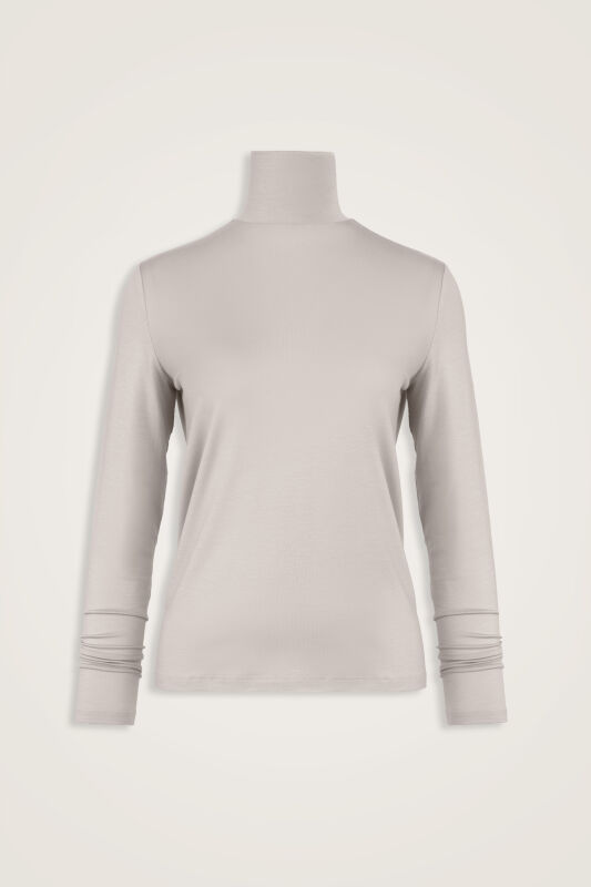 Solid Color Light Stone Short Supreme Blouse - 1