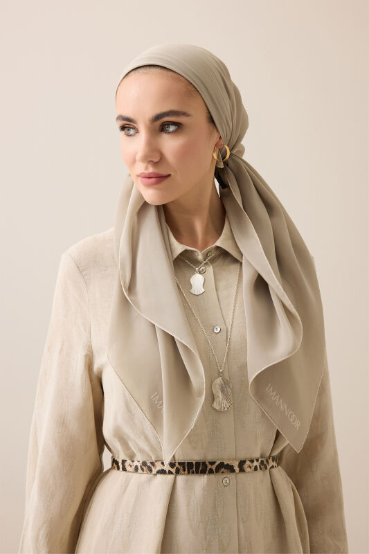 Solid Color Mink Crepe Silk Scarf - 3