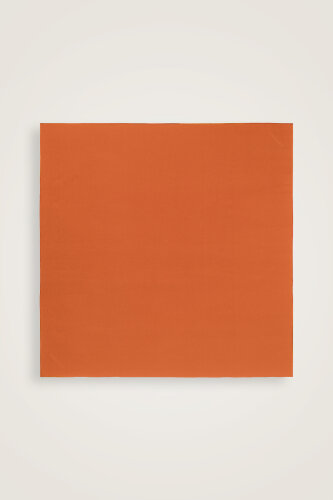 Solid Color Orange-Fuchsia Double-Sided Silk Scarf - 2