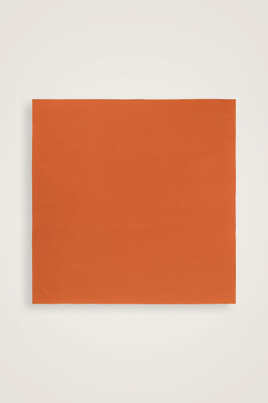 Solid Color Orange-Fuchsia Double-Sided Silk Scarf - 2