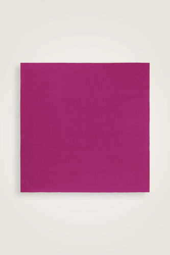 Solid Color Orange-Fuchsia Double-Sided Silk Scarf - 4