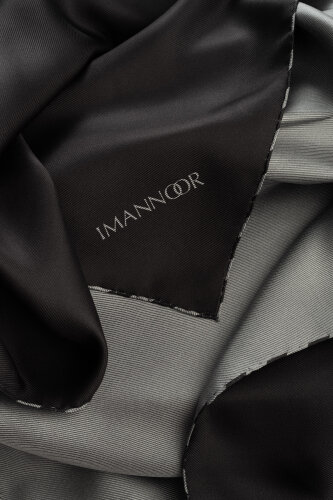 Solid Color Smoke-Grey Double-Sided Silk Scarf - 5