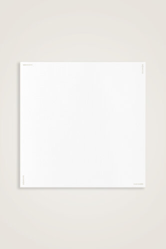 Solid Color White Crepe Silk Scarf - 2