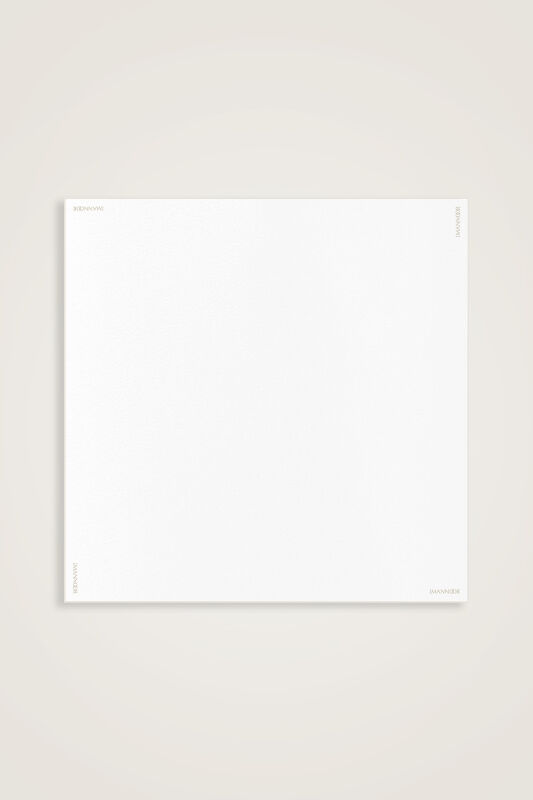 Solid Color White Crepe Silk Scarf - 2