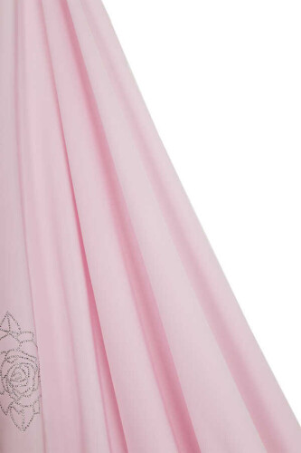 Solid Mongol Silk Shawl Baby Pink - 5