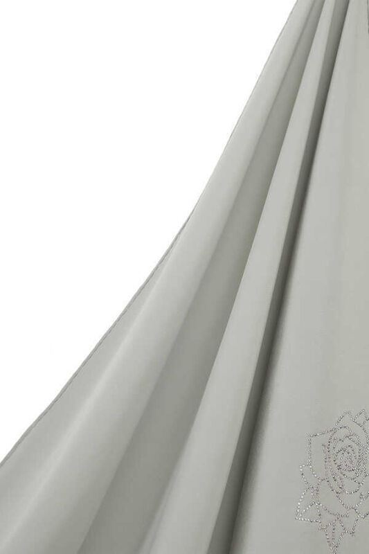 Solid Mongol Silk Shawl Grey - 5