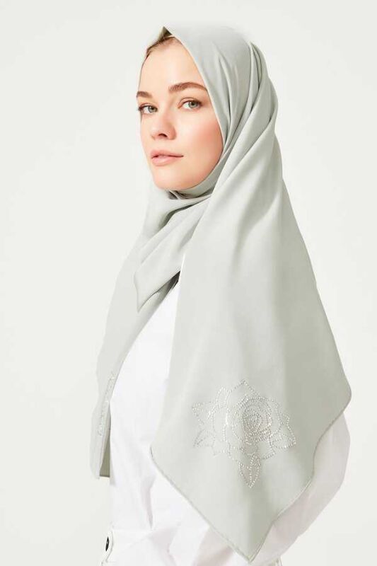 Solid Mongol Silk Shawl Grey - 4