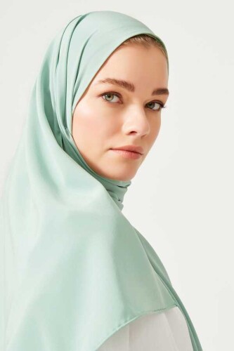 Solid Mongol Silk Shawl Pale Green - 6