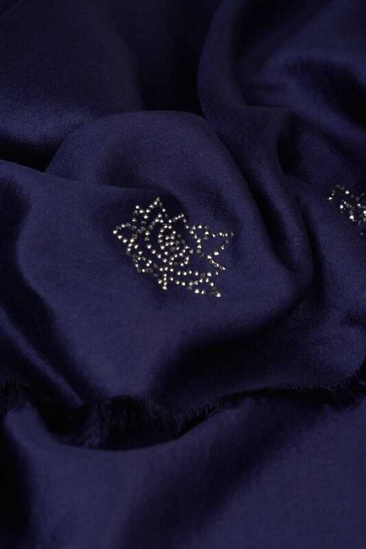 Solid Twill Silk Shawl Purple - 3