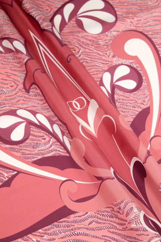 Spear Silk Scarf Salmon - 4